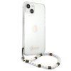 Guess GUHCP13MKPSWH iPhone 13 / 14 / 15 6.1 Transparent hardcase White Pearl